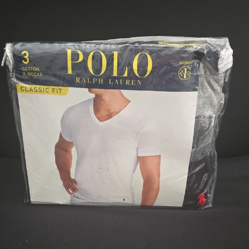 Polo by Ralph Lauren Men's Black & Gray Classic Fit V-Neck  Tee Pack